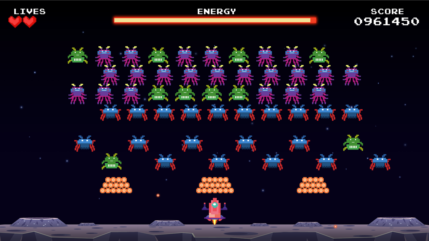 Invaders War Gameplay Screenshot.