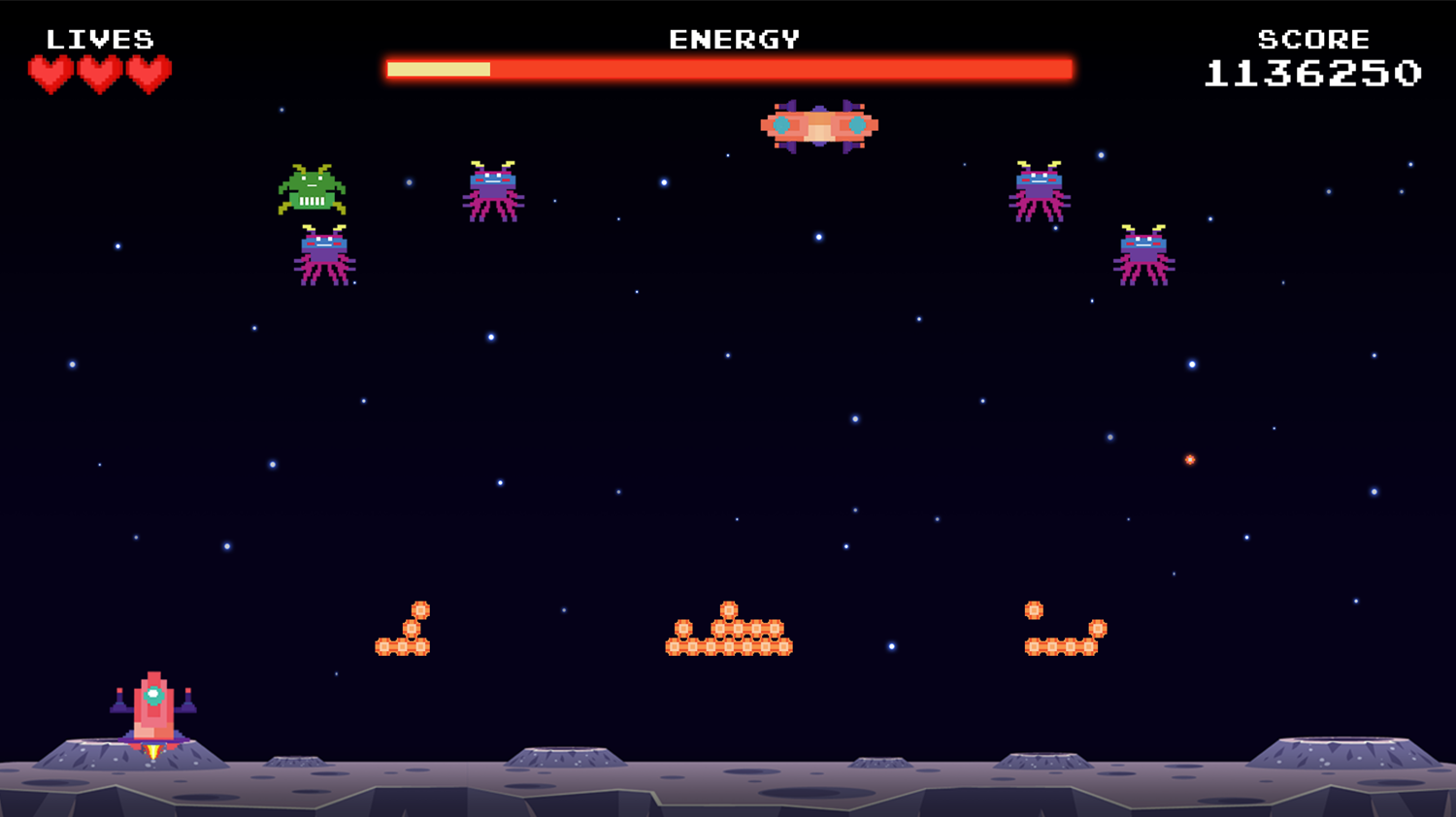 Invaders War Game Spaceship Screenshot.