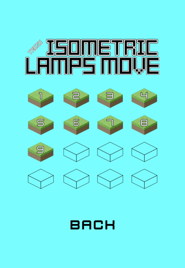 Treze Isometric Lamps Move Game Level Select Screen Screenshot.