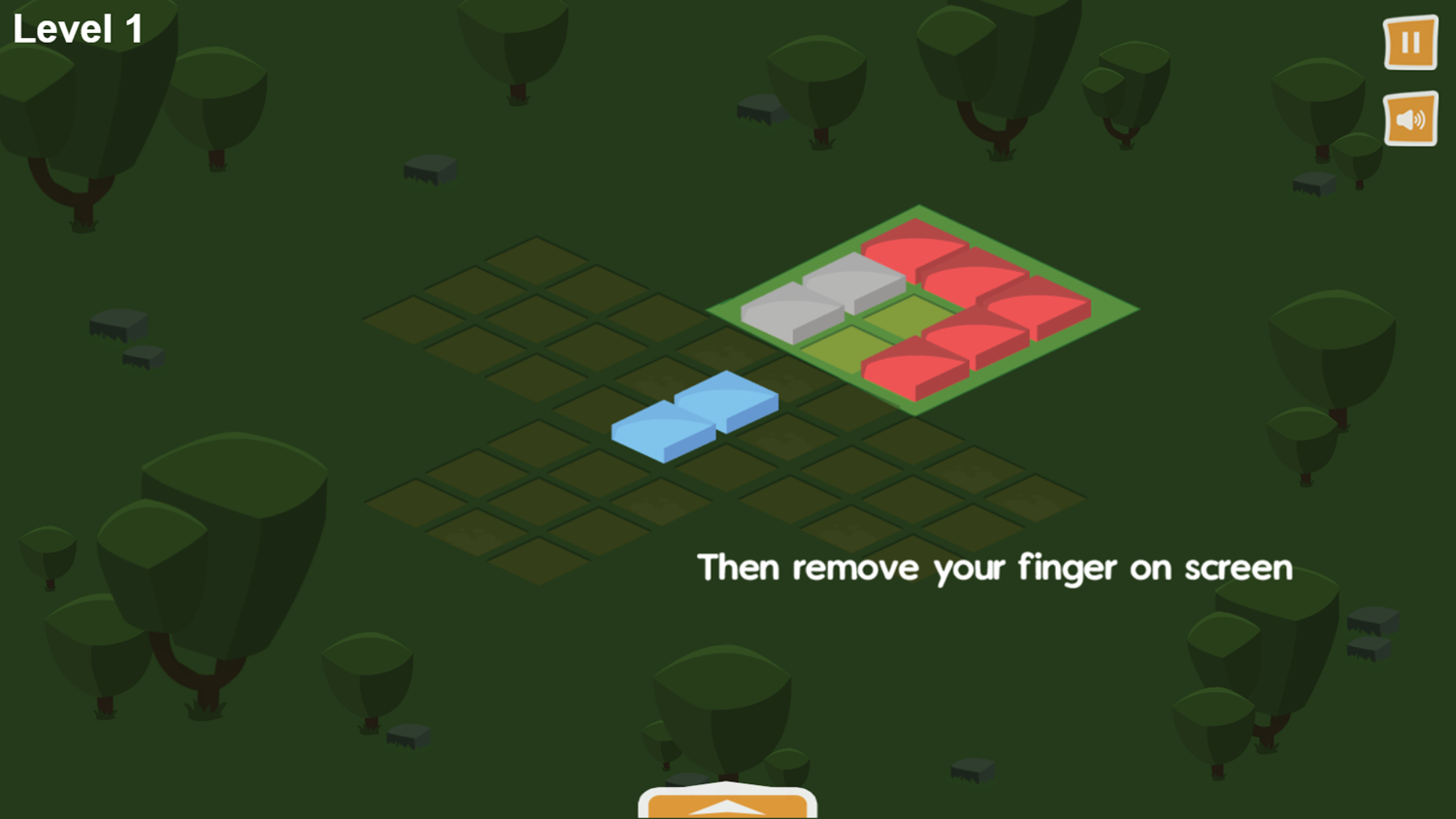 Isometric Puzzle Game Instructions Screenshot.