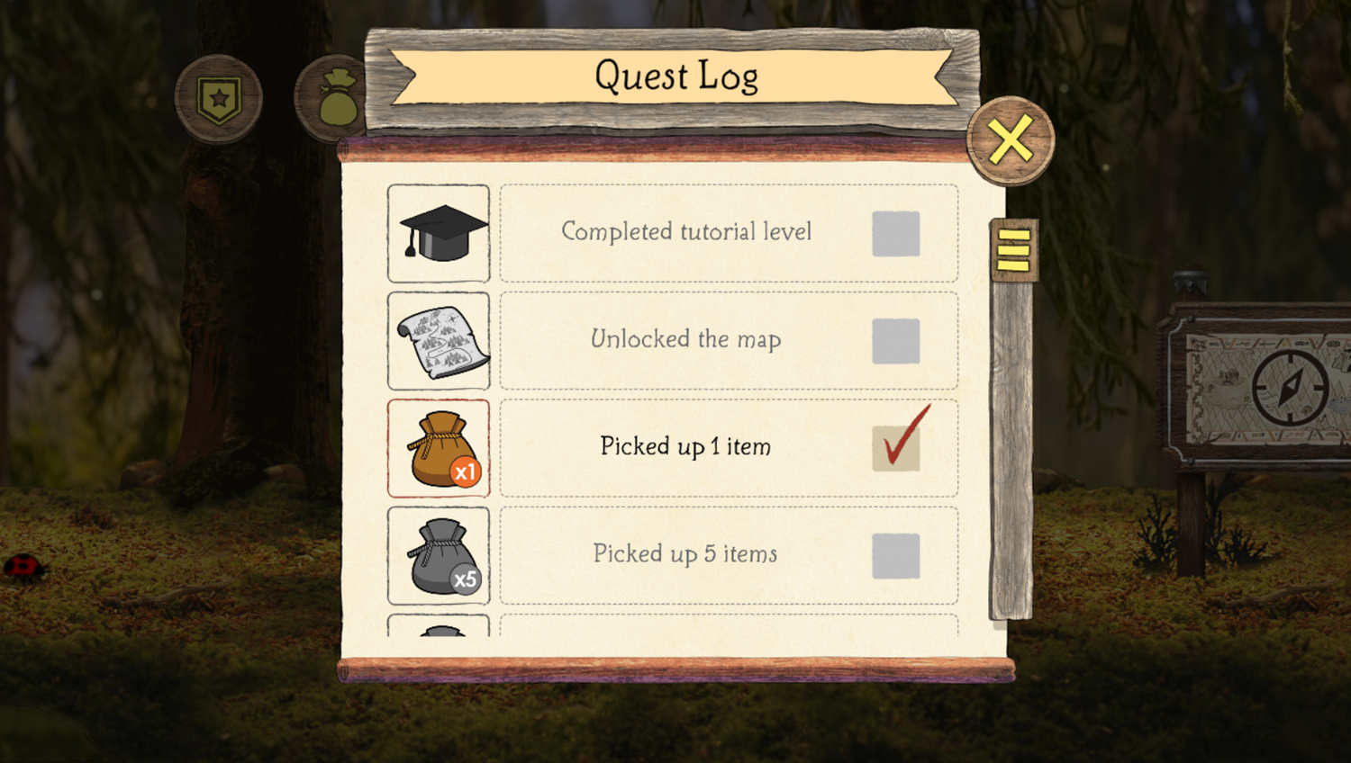 The Heroic Quest of the Valiant Prince Ivandoe Game Quest Log Screenshot.