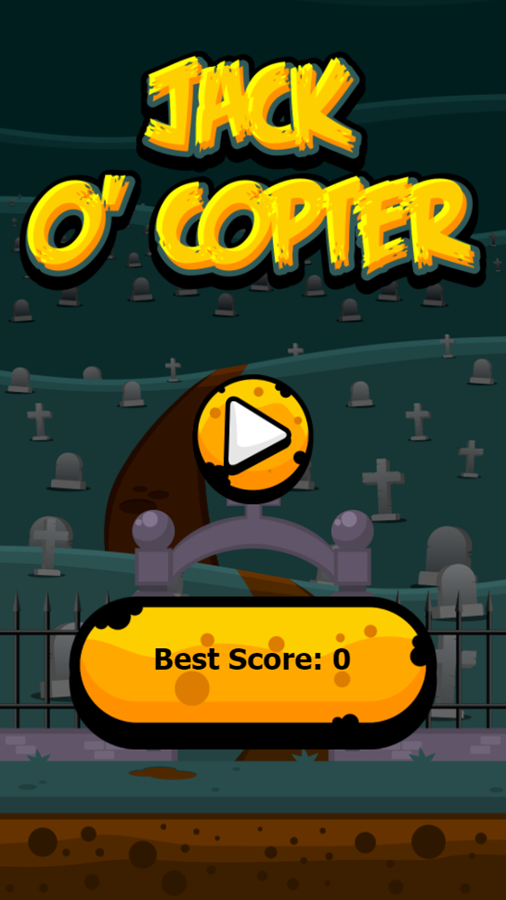 Jack O' Copter Game Welcome Screen Screenshot.
