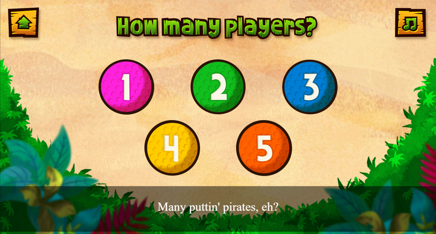 Jake & the Neverland Pirates Puttin Pirates Game Player Count Select Screen Screenshot.