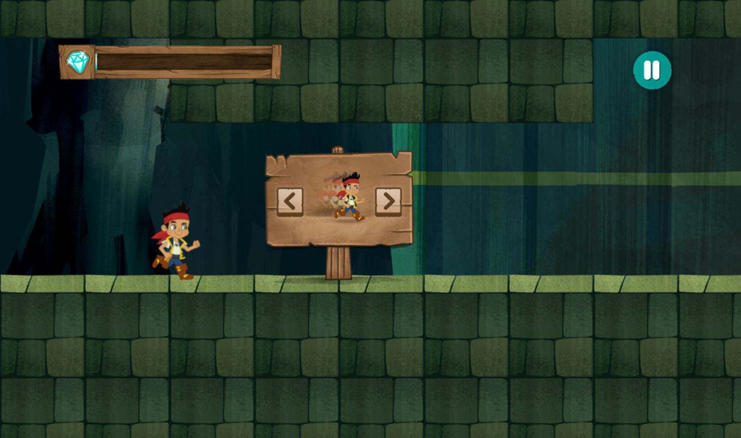 Jake and the Neverland Pirates Super Pirate Power Game How To Move Screenshot.