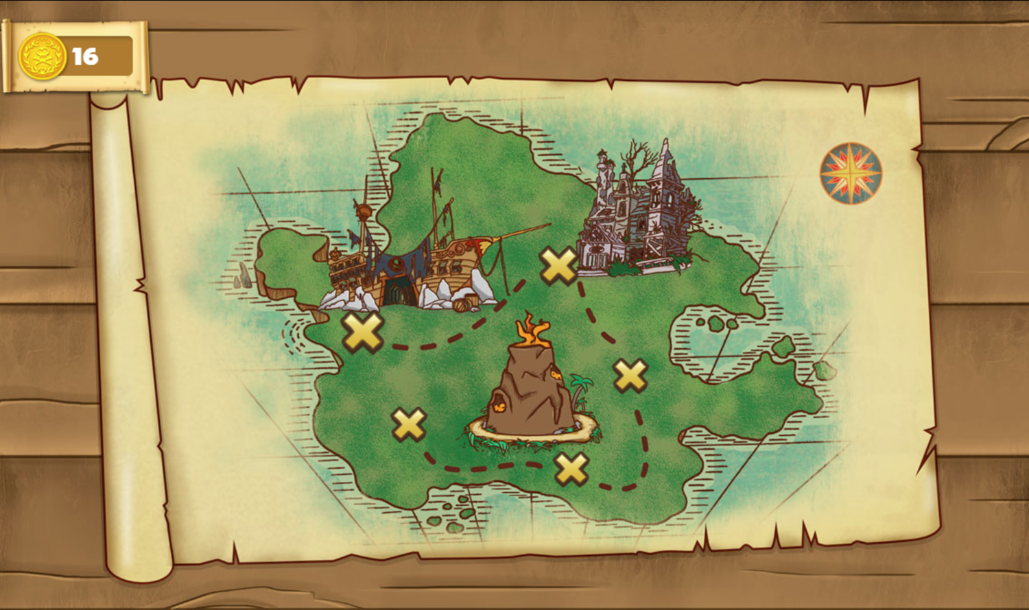 Jake and the Neverland Pirates Super Pirate Power Map Screen Screenshot.