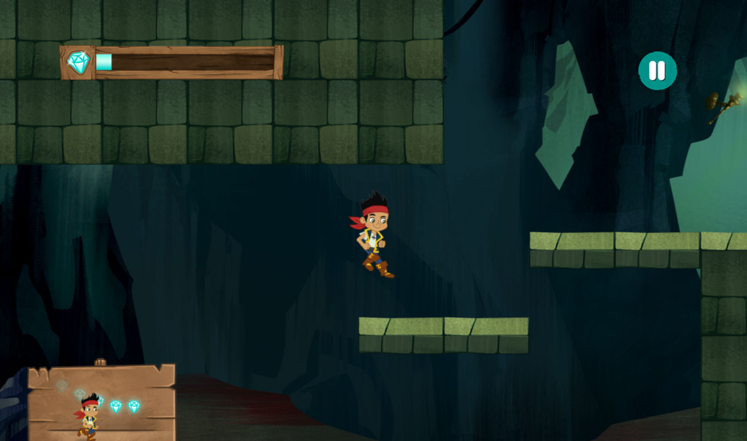 Jake and the Neverland Pirates Super Pirate Power Game Platforming Screenshot.