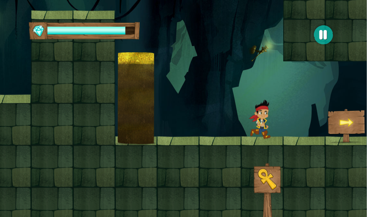 Jake and the Neverland Pirates Super Pirate Power Game Reach Finish Line Screenshot.