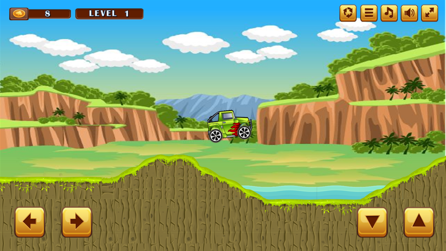 Jeep Ride Game Level Play Screenshot.