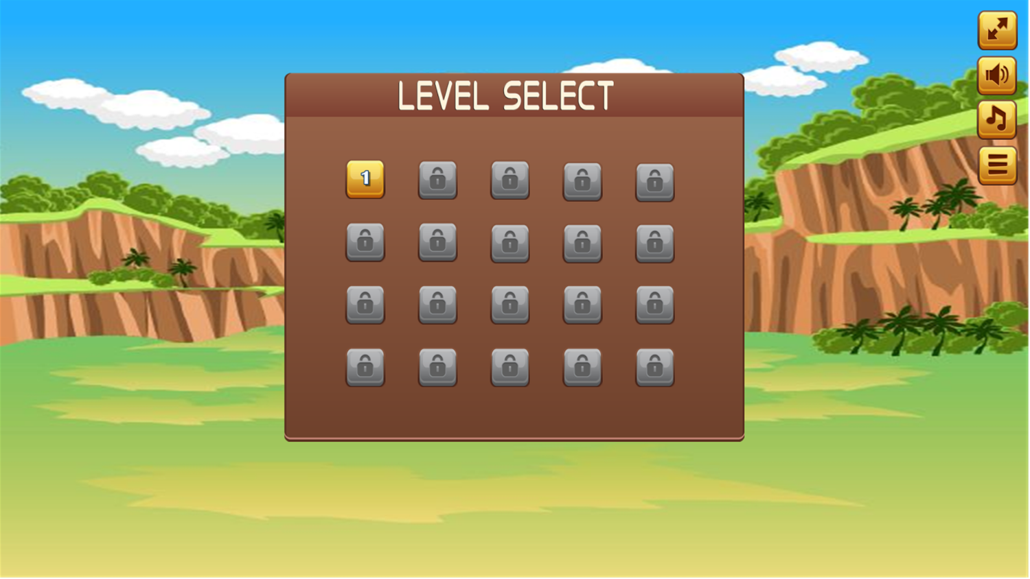 Jeep Ride Game Level Select Screenshot.