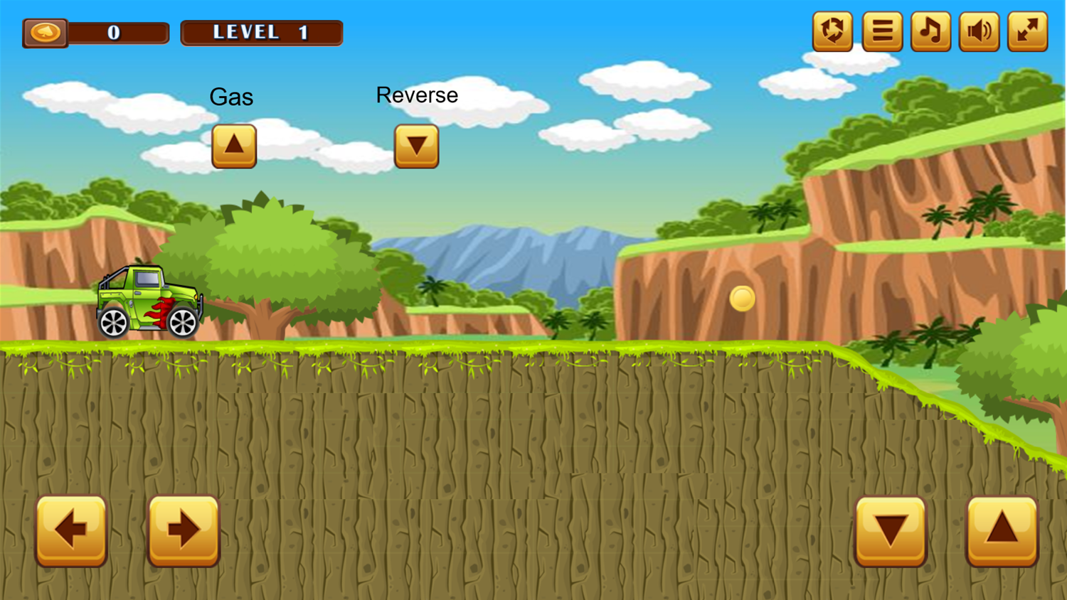 Jeep Ride Game Level Start Screenshot.