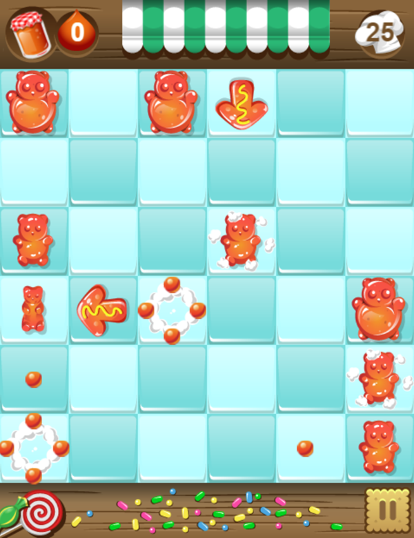 Jelly Bomb Game Chain Reaction Screenshot.