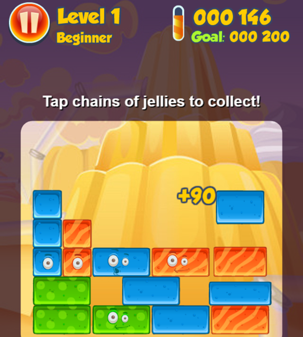 Jelly Collapse Game Level Play Screenshot.