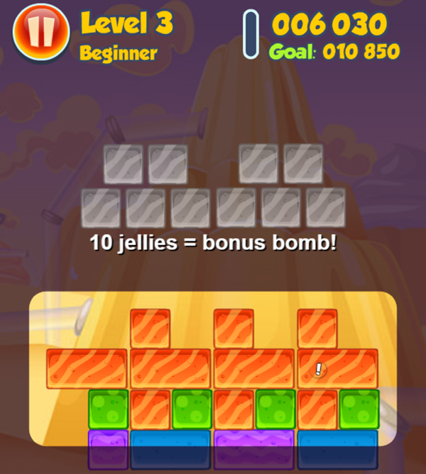 Jelly Collapse Game Play Tips Screenshot.