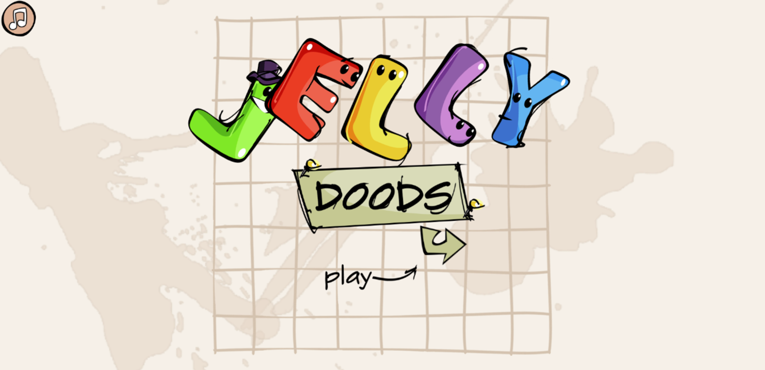 Jelly Doods Game Welcome Screen Screenshot.