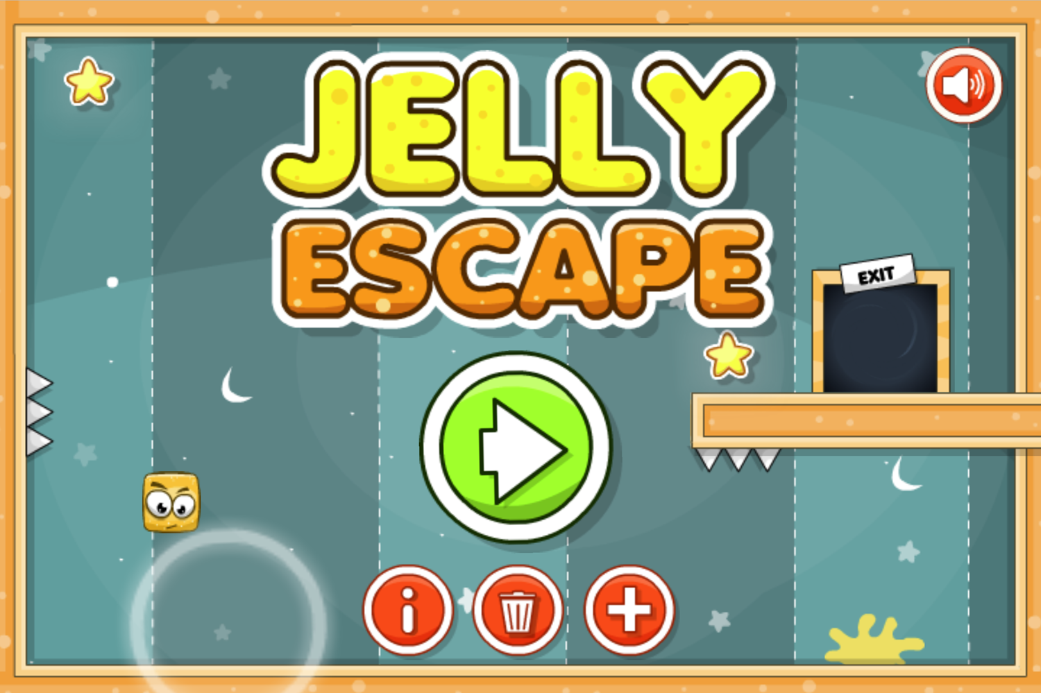 Jelly Escape Game Welcome Screen Screenshot.