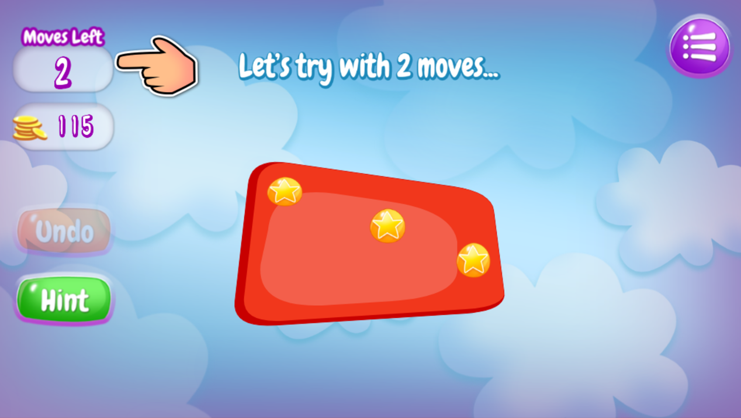 Jelly Slice Game Instructions Screenshot.