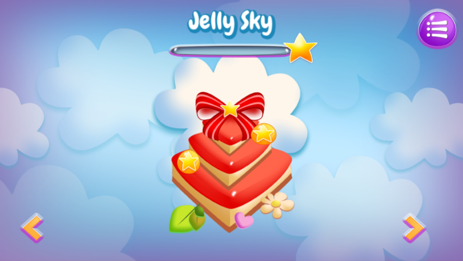 Jelly Slice Game Stage Select Screenshot.