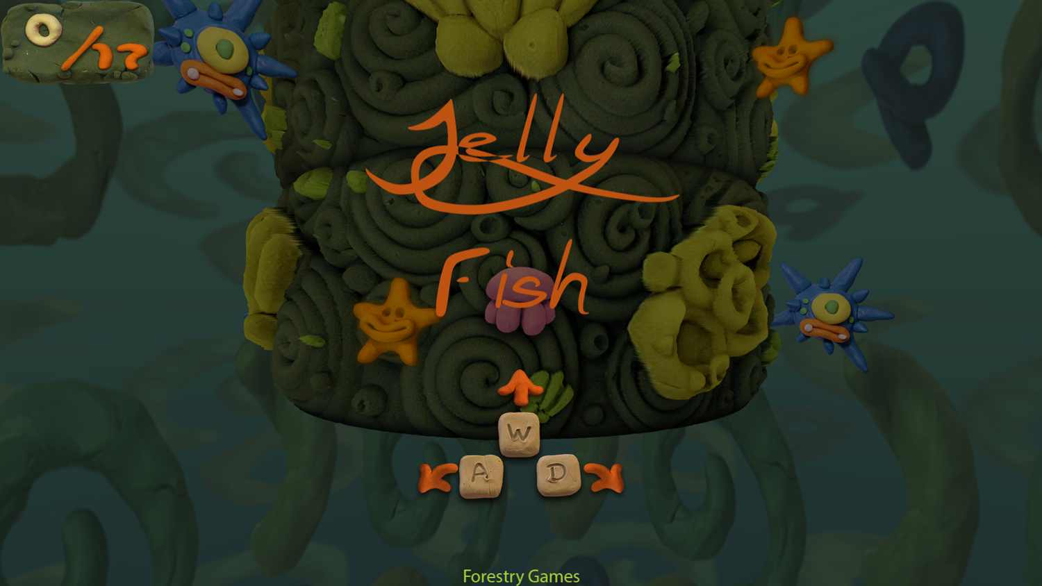 Jellyfish Game Welcome Screen Screenshot.