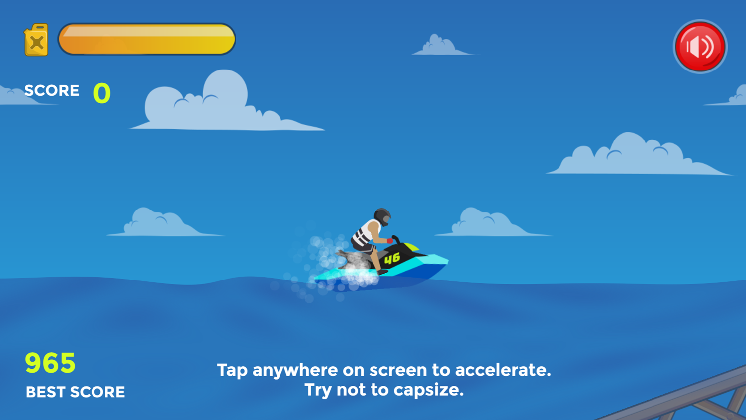 Jet Ski Runner Game Screenshot.