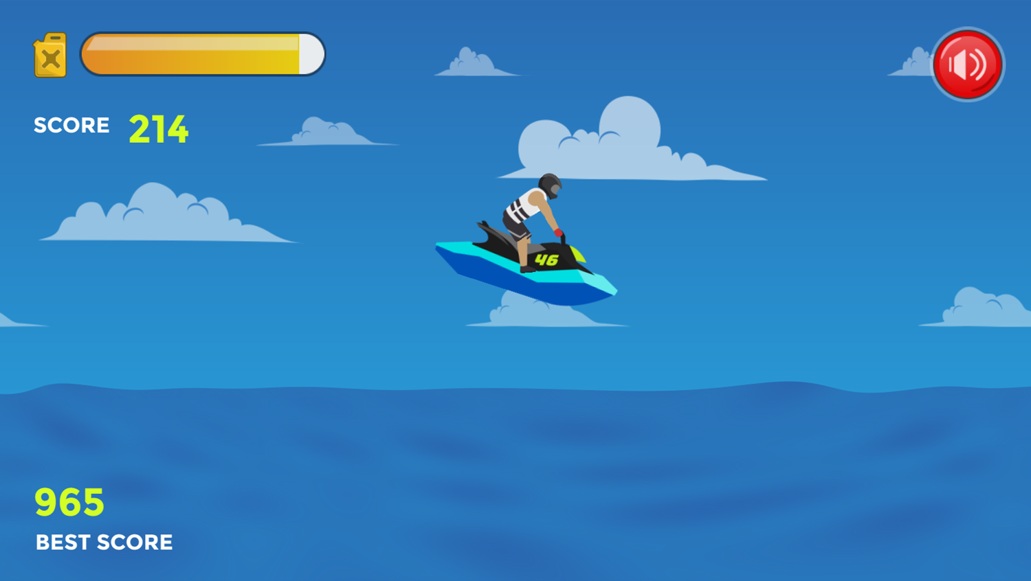 Jet Ski Runner Gameplay Screenshot.