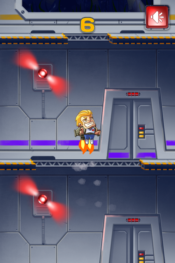 Jetpack Escape Game Play Screenshot.