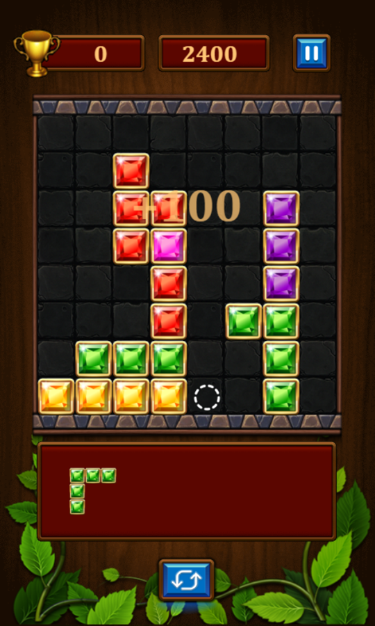 Jewel Blocks Game Play Screenshot.