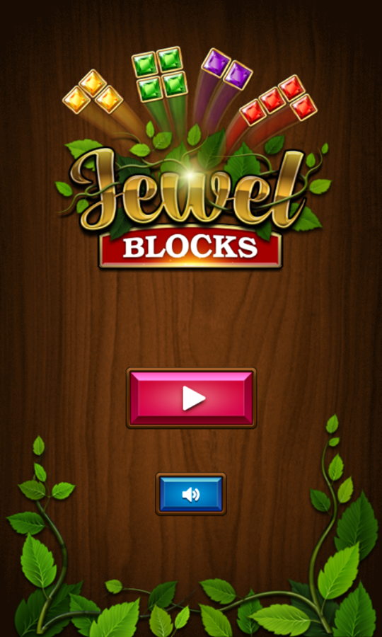 Jewel Blocks Game Welcome Screen Screenshot.