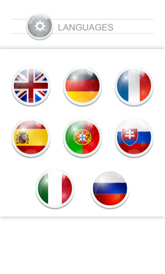 Jewel Bubbles 3 Game Languages Screenshot.