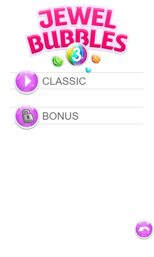 Jewel Bubbles 3 Game Mode Select Screenshot.