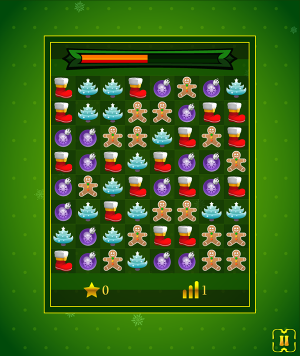 Jewel Christmas Game Start Screenshot.