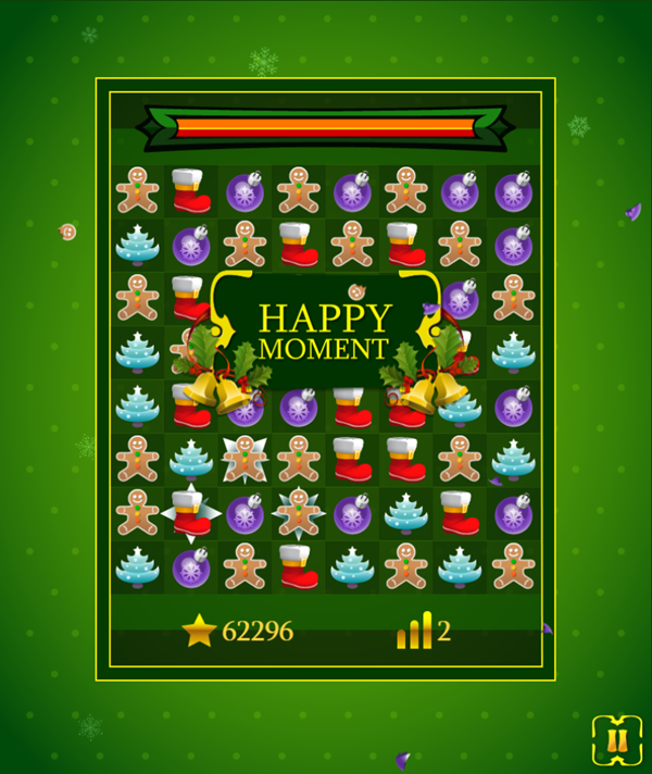 Jewel Christmas Game Happy Moment Screenshot.