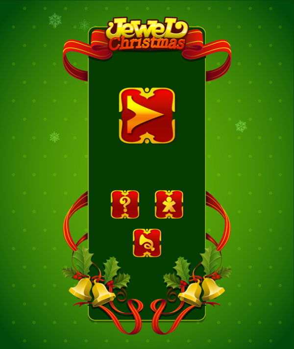 Jewel Christmas Game Welcome Screen Screenshot.