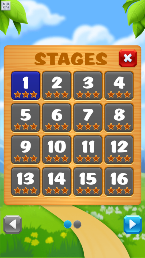 Jewel Crush  Game Stage Select Screenshot.