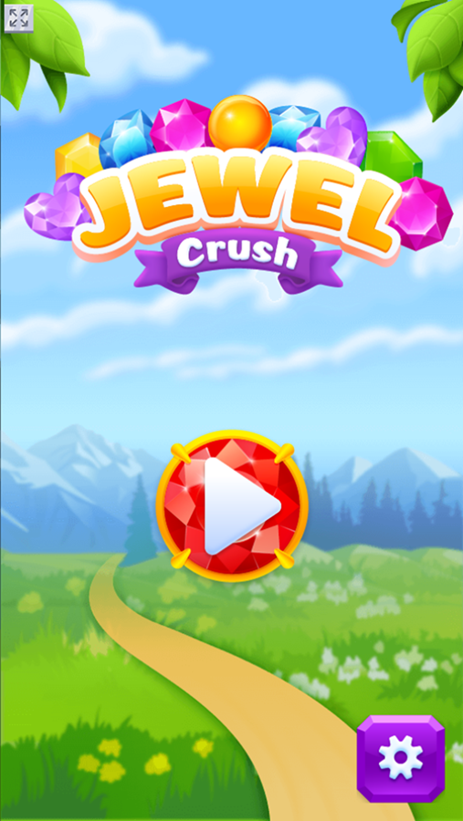 Jewel Crush  Game Welcome Screen Screenshot.