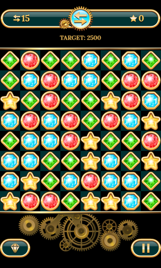 Jewel Explode Game Level Start Screenshot.