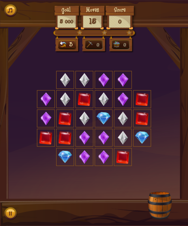 Jewel Legend Game Level Start Screenshot.