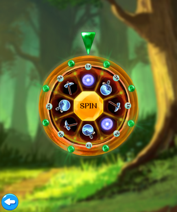 Jewel Magic Game Wheel Screenshot.