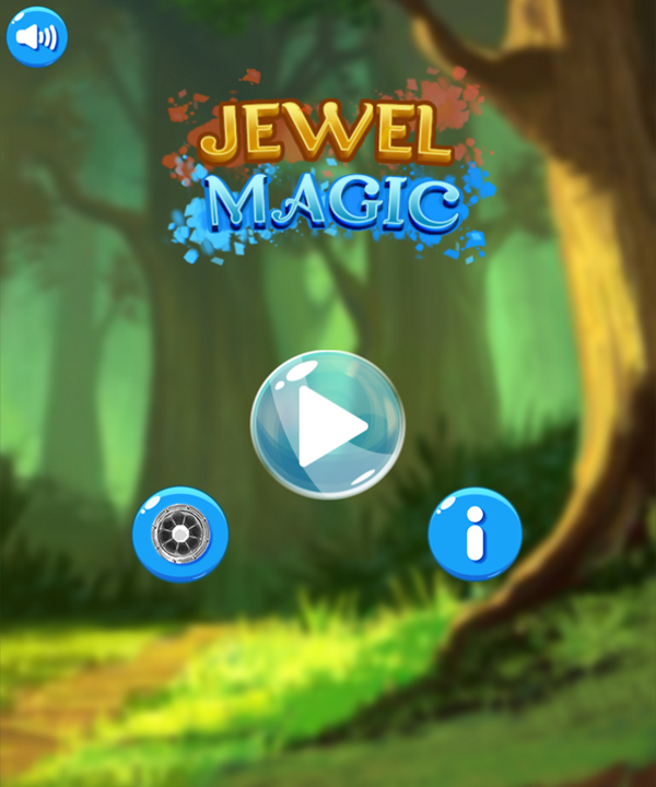 Jewel Magic Game Welcome Screen Screenshot.