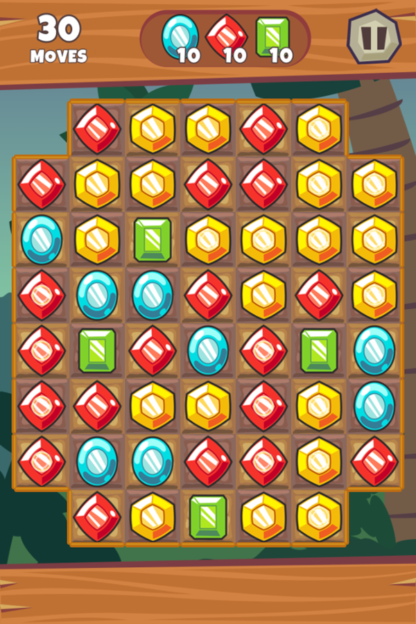Jewel Match Game Level Start Screenshot.