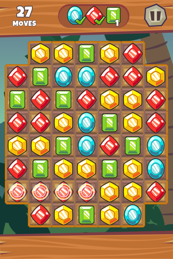 Jewel Match Game Reach Level Goal Screenshot.