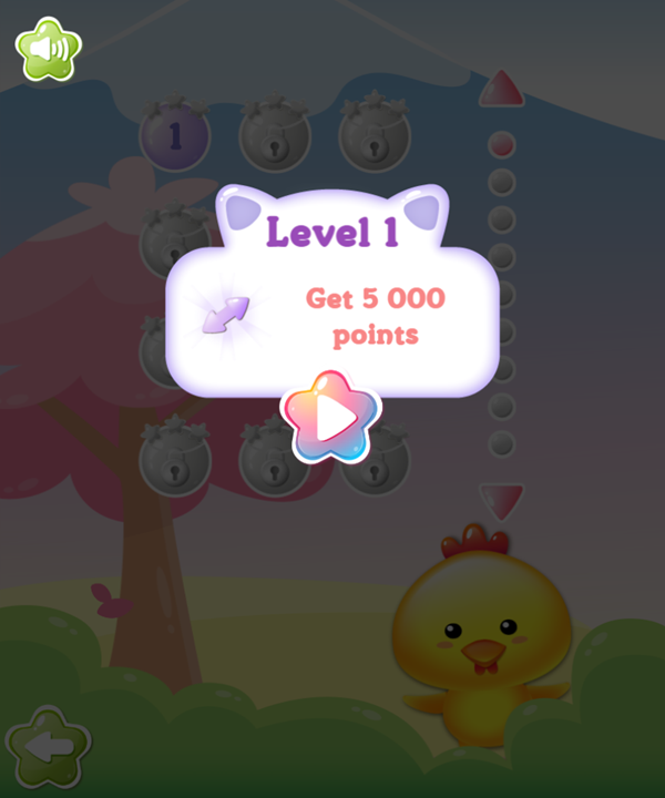 Jewel Pets Match Game Level Goal Screenshot.