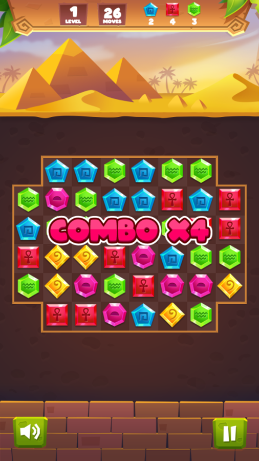 Jewel Treasure Game Combo Screenshot.