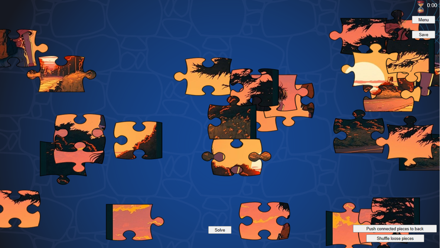 Jigsaw Cartoon Game Puzzle Start Screenshot.