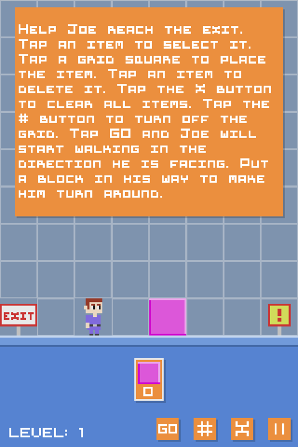 Joe Lost 1 Game Level 1 Walkthrough Screenshot.