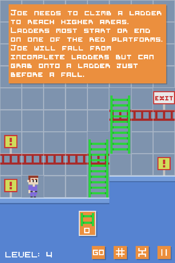Joe Lost 1 Game Level 4 Walkthrough Screenshot.