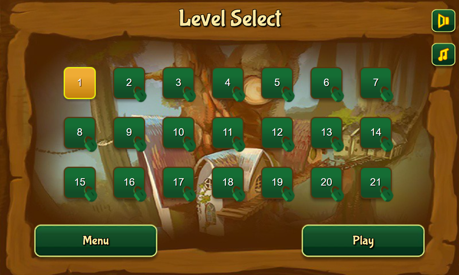 Jolly Jong 2.5 Game Level Select Screenshot.