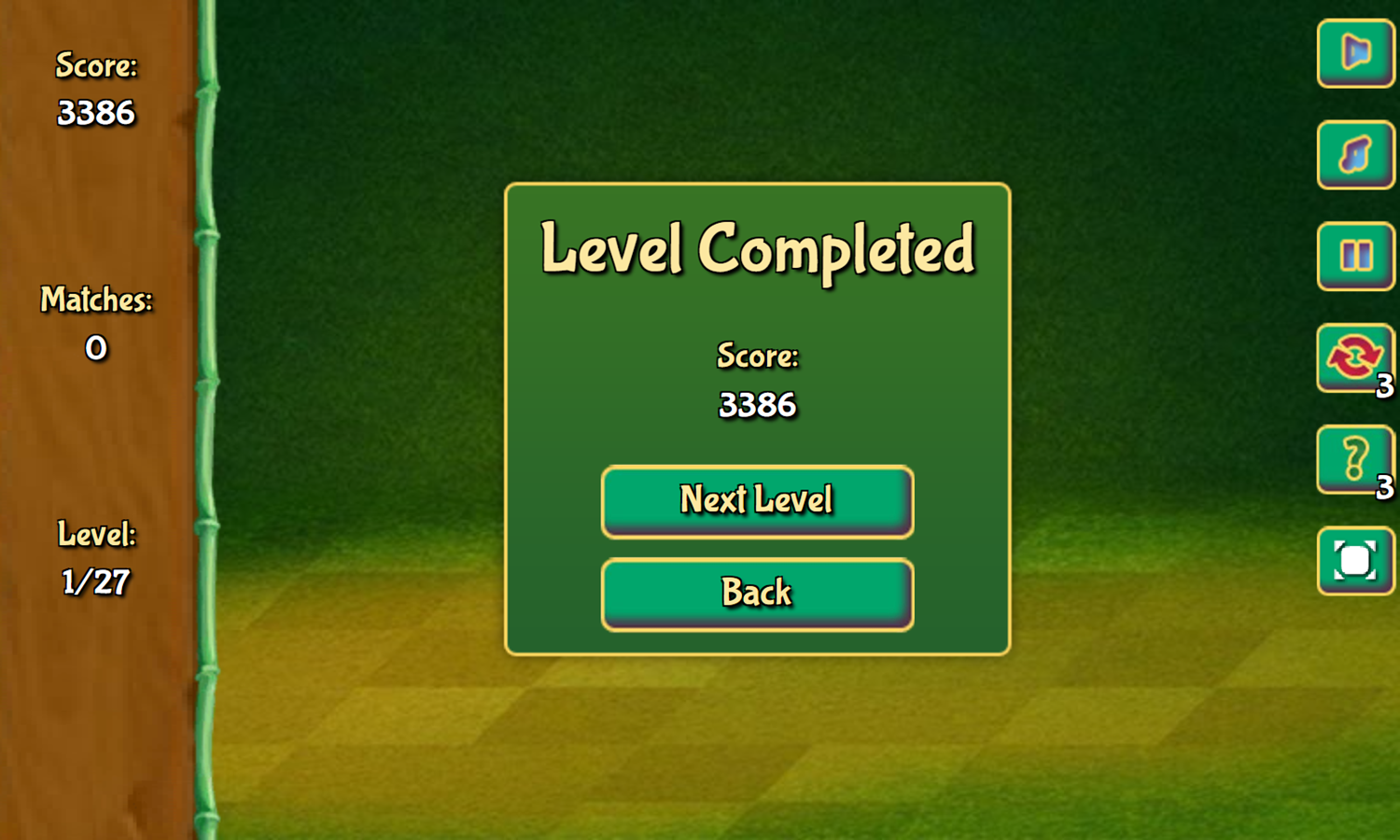 Jolly Jong 2 Game Level Completed Screenshot.