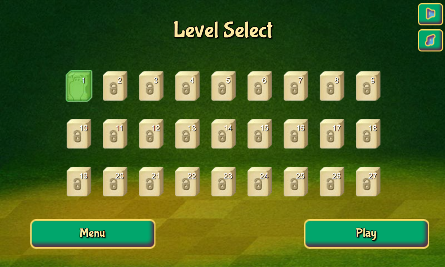 Jolly Jong 2 Game Level Select Screenshot.