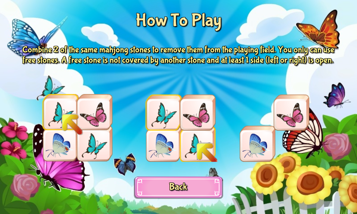 Jolly Jong Butterfly Game How To Play Screenshot.