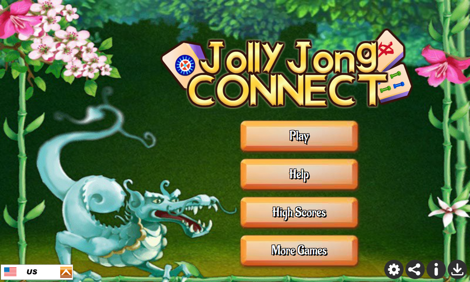 Jolly Jong Connect Game Welcome Screen Screenshot.